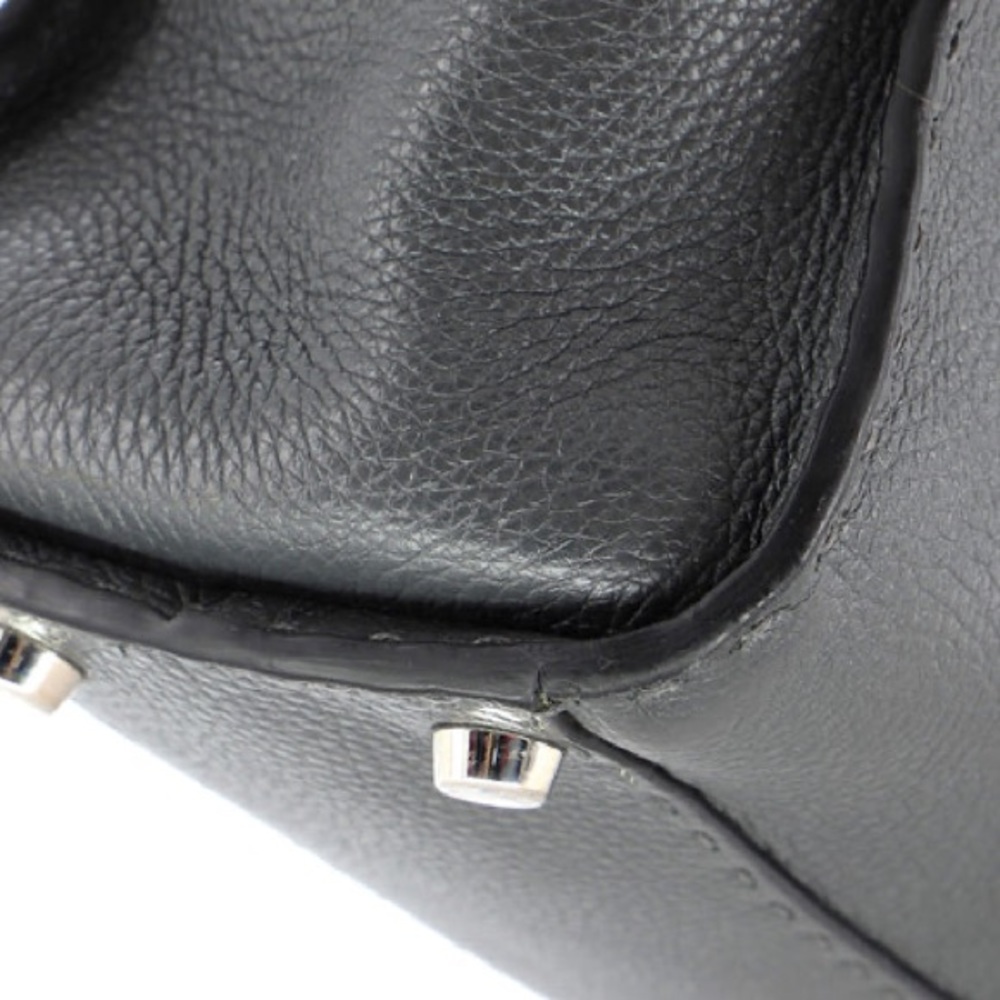 Fendi Grey Selleria Leather Peekaboo Shoulder Bag - Picture 5 of 11